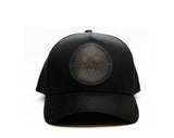 ACZ116 BLACK ON BLACK CURVED PEAK BASEBALL CAP