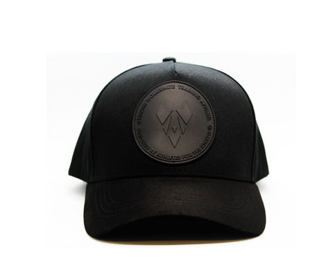 ACZ116 BLACK ON BLACK CURVED PEAK BASEBALL CAP
