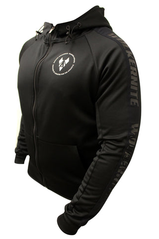 ACZ096 BLACK SHIROI LINE – HOODED TOP