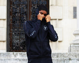 ACZ096 BLACK SHIROI LINE – HOODED TOP